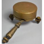 A Vintage Tram Bell of Circular Form with Turned Wooden Handle, 11cms Diameter