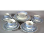 A Part Doulton Dinner and Teaset Comprising Four Dinner Plates, Four Side Plates, Four Bowls and