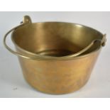 A Vintage Brass Jam Kettle, 24cm Wide