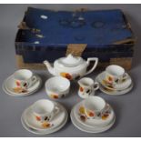 A Vintage Dolls Tea Set with Pansy Decoration