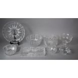 A Collection of Cut Glass Bowls, Trays etc