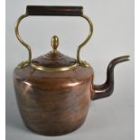 A Large Victorian Copper Kettle with Acorn Finial, 29.5cm High