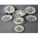 A Collection of Portmeirion Botanic Garden to comprise Two Oval Dishes, Oval Bowl, Plates together