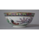 An Early/Mid 20th Century Export Famille Rose Bowl Decorated With Cockerel Design, 15cm Diameter,