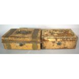 Two Vintage Rusted Cash Tins, The Largest 2.58cm Wide