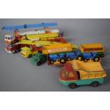 A Collection of Various Corgi and Other Die Cast Transporters, Fire Engines, Tipper Lorry etc