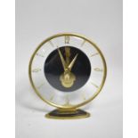 A 1950's Estyma Circular Mantle Clock with Eight Day Movement, 15cm Diameter (Working Order)