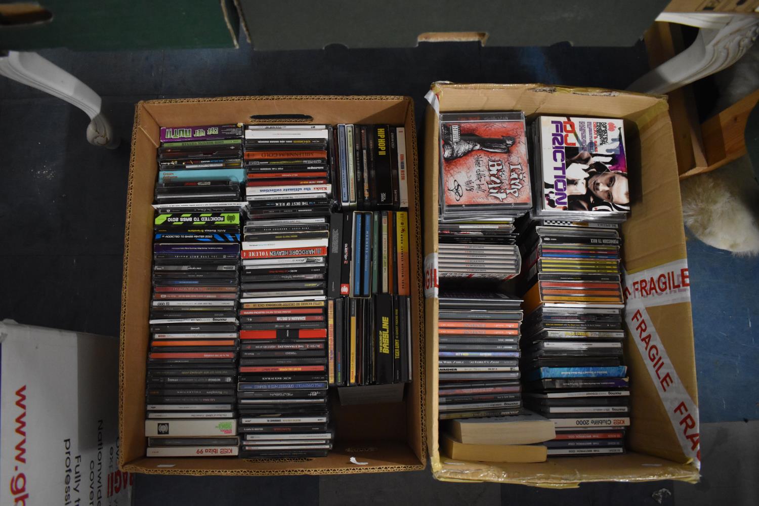 Two Boxes of Various CD's