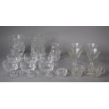 A Collection of Glassware to Include Drinking Glasses, Vases, Jug etc