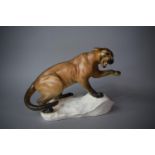 A Beswick Puma on Rock, Style 1 No.1702 Matt