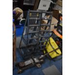A Pair of Vintage Metal Car Ramps and a Hydraulic Testrite Trolley Jack