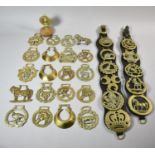 A Collection of Various Horse Brasses, Leather Straps etc