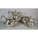 An Edwardian Silver Plated Four Piece Tea Service