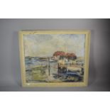A Framed Oil on Board in the Impressionist Style Depicting Marina, 60cm wide