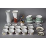 A Collection of Ceramics to Include Royal Worcester Ramekins, Wedgwood Vase, Pin Dishes, Royal Crown