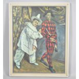 A Framed Print Depicting Clowns, 46cm wide