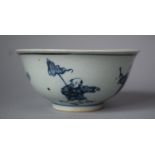 A Chinese Porcelain Blue and White Bowl Decorated with Children at Play, 12cm Diameter