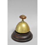 A Late 19th/Early 20th Century Brass Counter Top Reception Bell, 9cm high