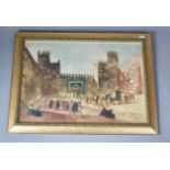 A Gilt Framed Print Depicting Arabic Scene, 53cm wide