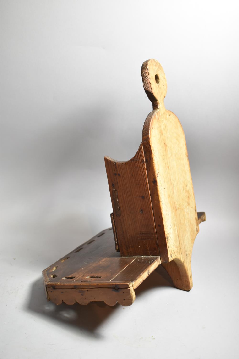 An Interesting and Unusual Georgian Provincial Wall Mounting Spoon Rack with Single Drawer, - Image 2 of 2