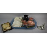 A Collection of Sundries to Include HMS Rodney Tankard, Mid 20th Century Dressing Set, Nao Ornament,