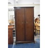 A Stag Mahogany Double Fitted Wardrobe, 97cm wide
