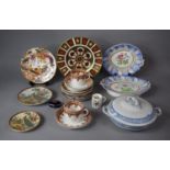 A Collection of Ceramics to Include 19th Century Hand Painted Footed Fruit Dishes, Royal Crown Derby