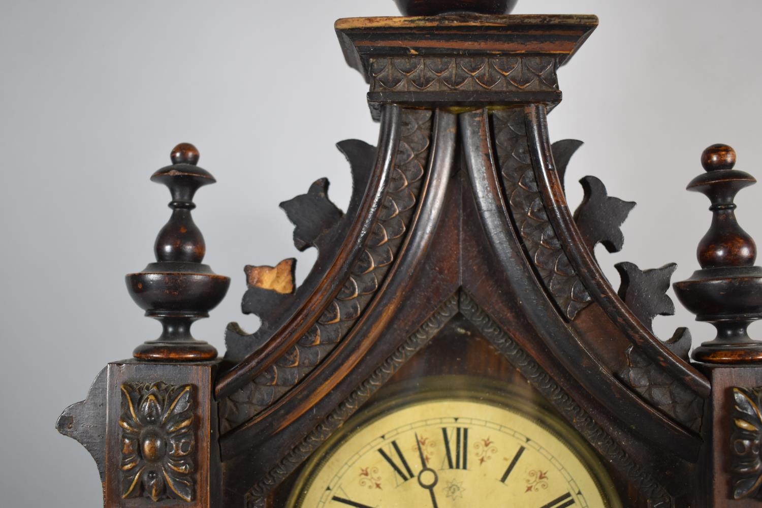 An American Mantle Clock with Half Pilaster Decoration, 8 Day Movement, 52cm High - Image 2 of 2