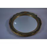 A Mid 20th Century Gilt Framed Circular Wall Mirror, 37cm Diameter