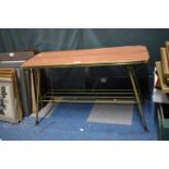 A 1960's Narrow Coffee Table, Formica Top, 75cm Long