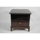 A Stag Bedside Table with Base Drawer, 53cm wide