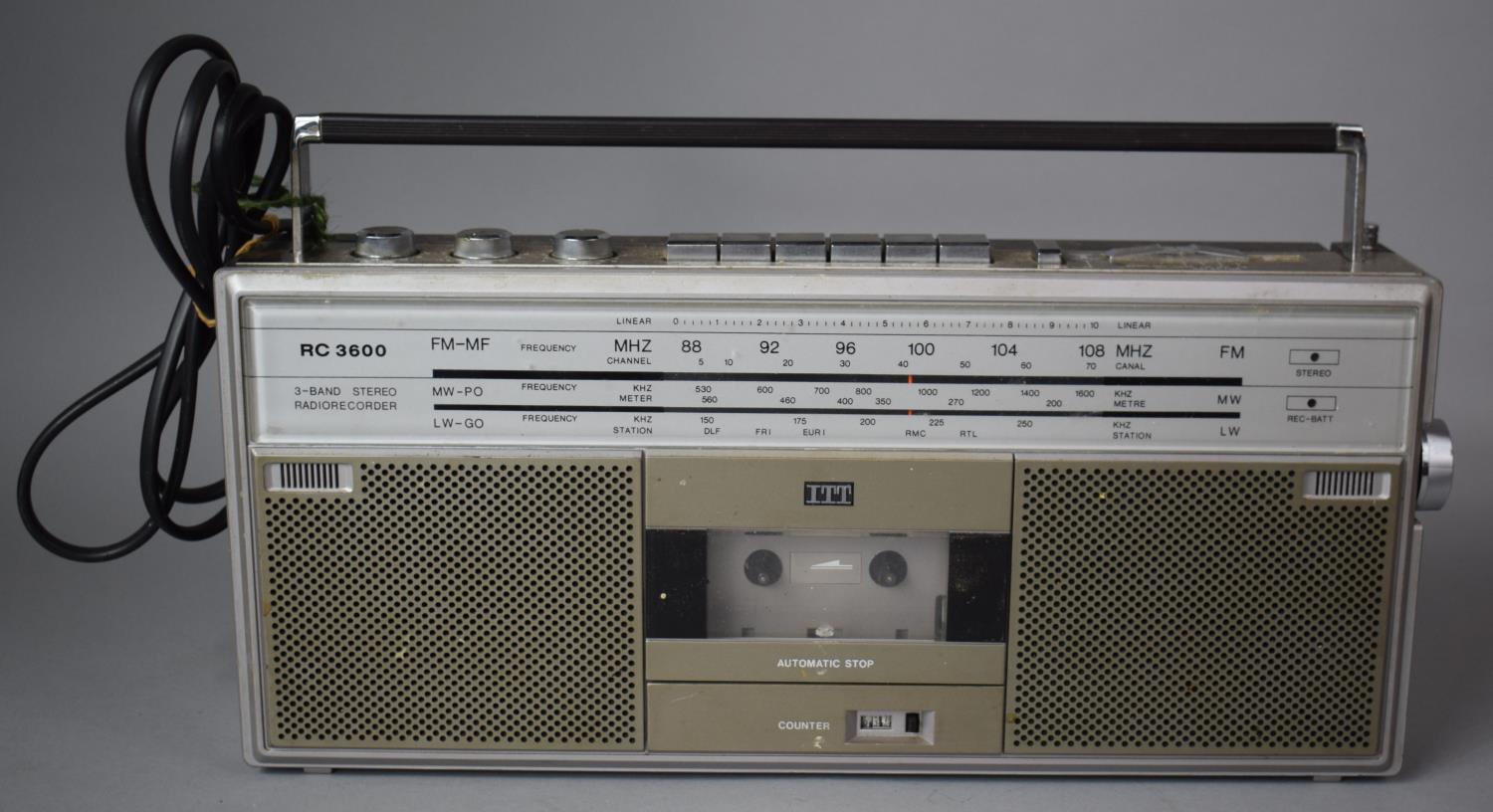 A Vintage ITT Cassette Radio RC3600