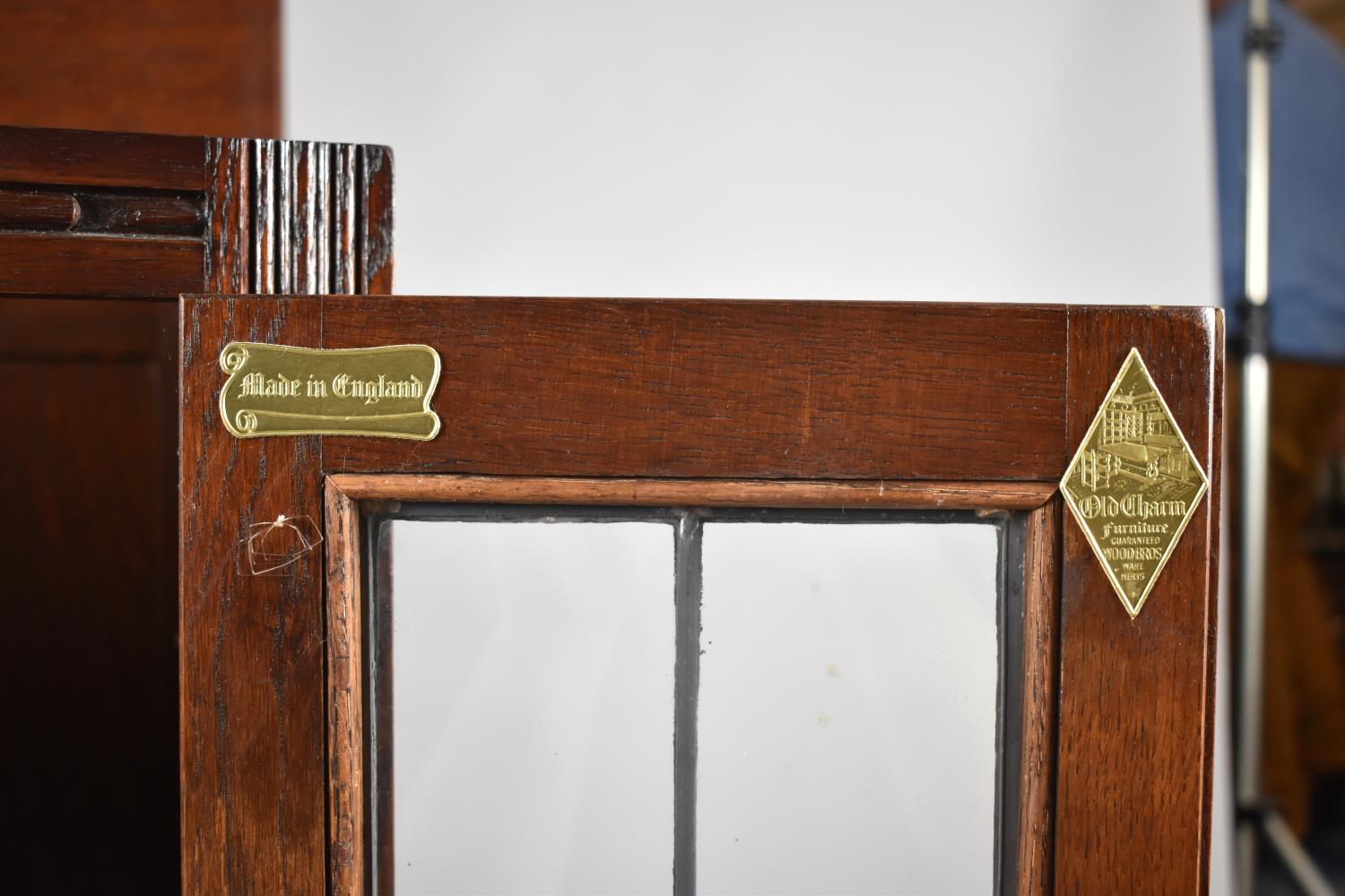 An Old Charm Lead Glazed Music Cabinet, 59cm wide - Image 4 of 4