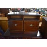 Two Modern Mahogany Bedside Cabinets, Each 40cm wide