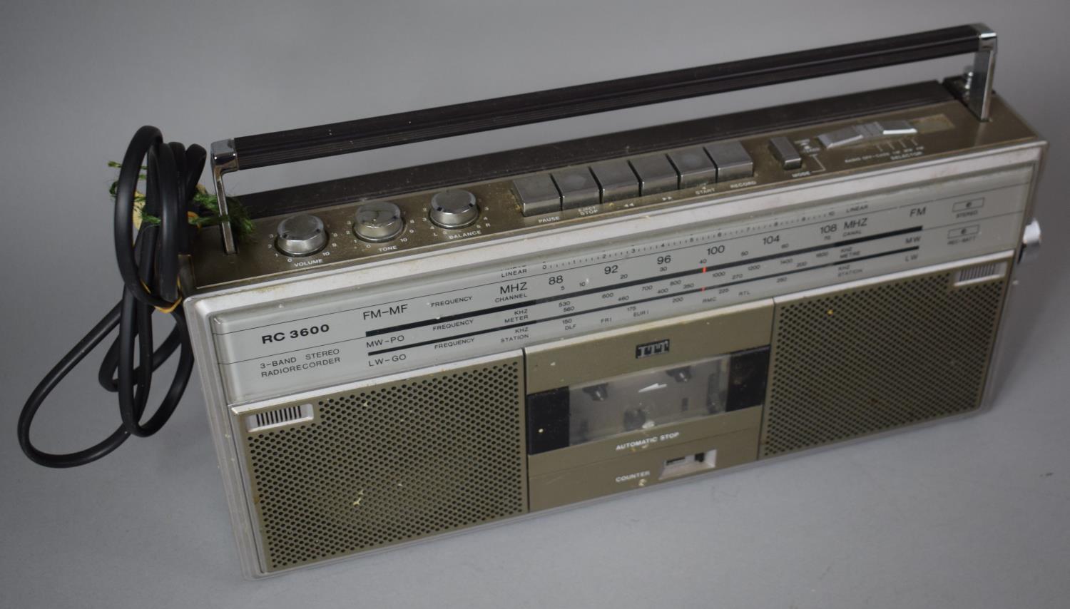 A Vintage ITT Cassette Radio RC3600 - Image 2 of 2