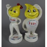 A Pair of Reproduction Cast Metal ESSO Money Bank Figures, 24cm high