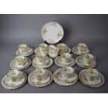 An Edwardian Floral and Gilt Pattern Teaset to comprise Twelve Cups, Milk, Twelve Saucers, Twelve