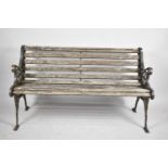 A Garden Bench with Cast Iron Ends, 127cm Wide