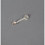 A Novelty Silver Brooch in the Form of a Welsh Love Spoon, 5.25cm Long