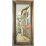 A Framed French Print, Montmartre, 76cm high
