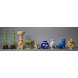 A Collection of Oriental and Other Items to Include Chinese Miniature Vase, Satsuma Moon Flask,