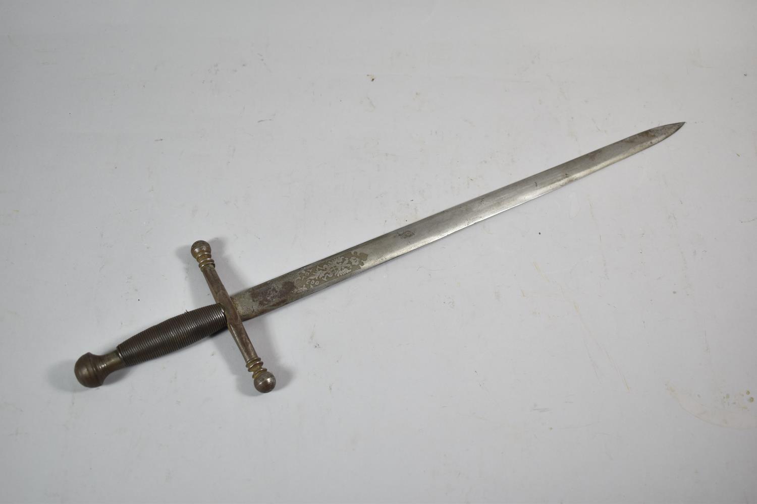 A 20th Century Spanish Toledo Short Sword, Blade 39.5cm Long