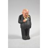 A Painted Plaster Figure, Sir Winston Churchill, 16.5cm High