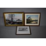 Two Framed Prints and Photo of a Polar Bear