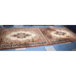 A Pair of Patterned Woollen Rugs, "Karachi" by Assur Carpets, 185x123cm