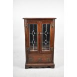 An Old Charm Lead Glazed Music Cabinet, 59cm wide