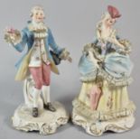 A Pair of Continental Figurines, 21cm High