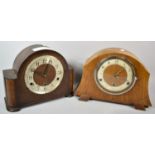 Two Vintage Westminster Chime Mantle Clocks for Some Restoration