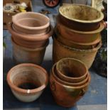 A Collection of Twelve Various Terracotta Plant Pots