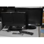 A Finlux 14" TV and a Panasonic 18" TV, Both with Remotes